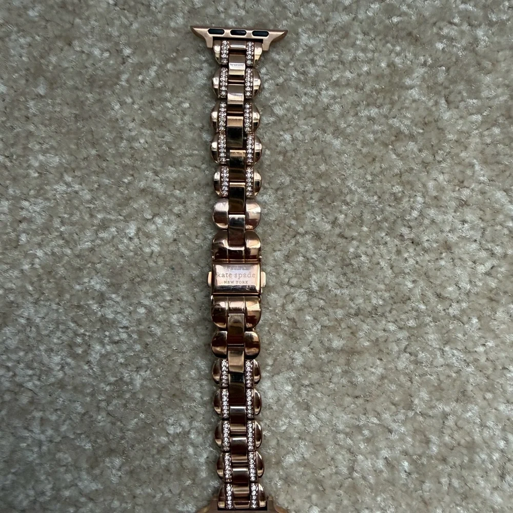 Kate Spade Rose Gold Scalloped Watch Band with rhinestones - Picture 4 of 9